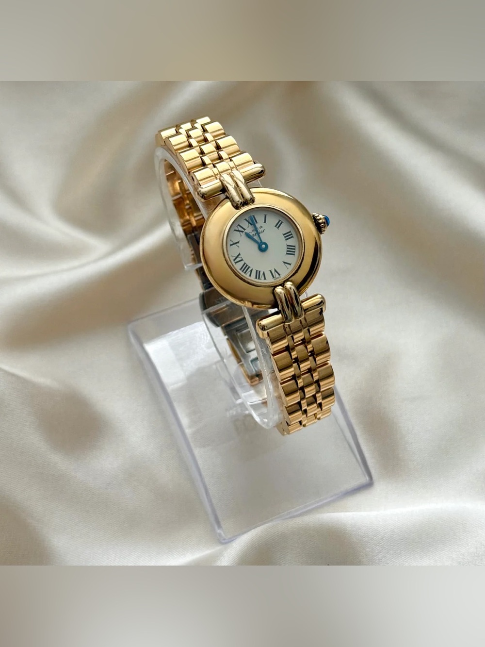 AUTHENTIC VINTAGE CARTIER GOLD WATCH - WITH BOX - Picture 4 of 8